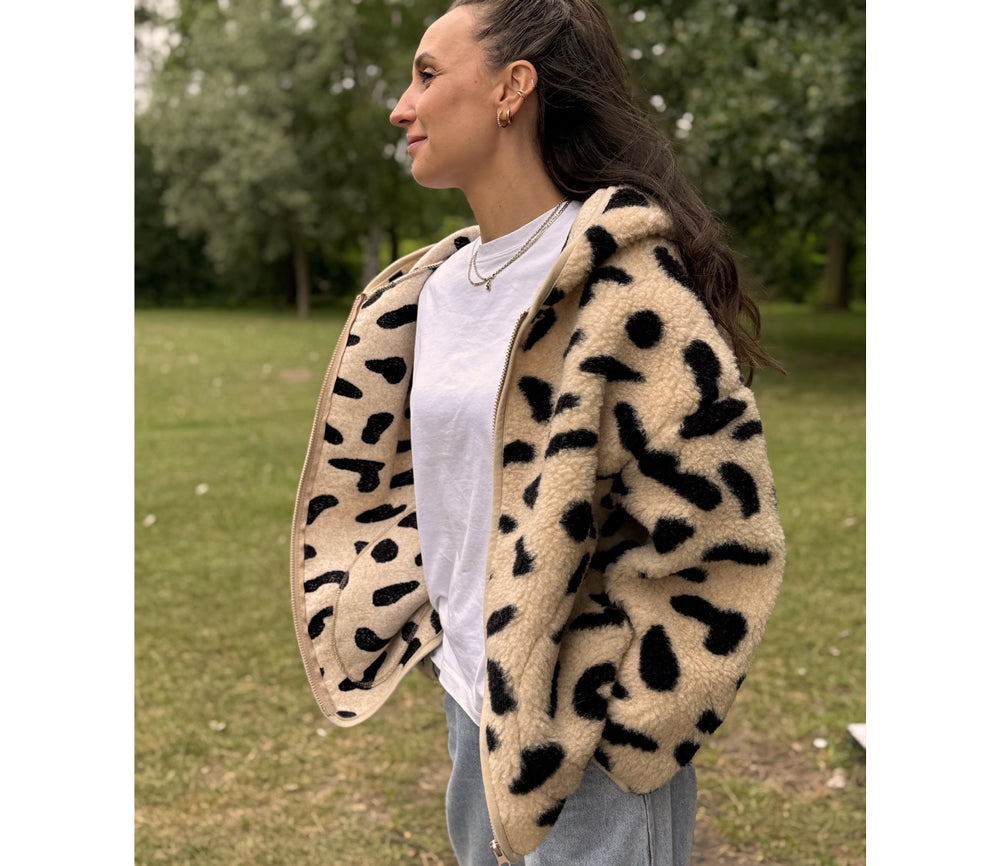 Alwero - "KUFA" Hooded Jacket Adult, Organic Wool, GEPARD, ultra light