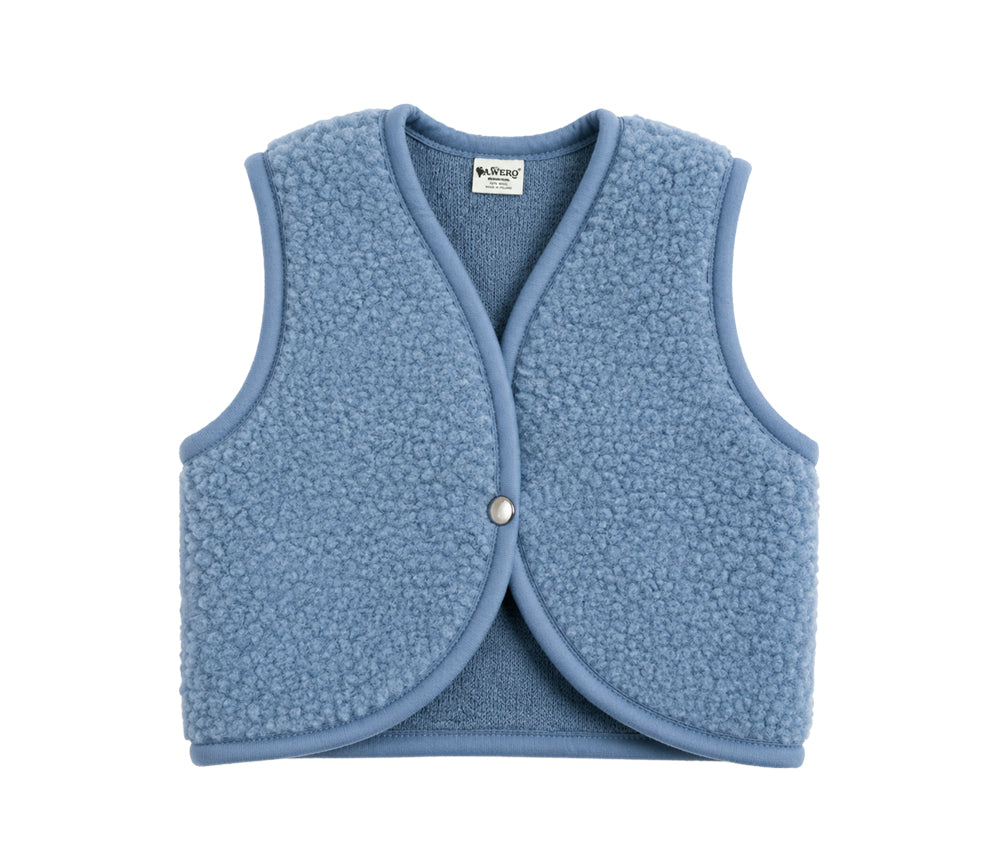 Alwero - Bodywarmer LULU, ultra light, Biowolle, Icy Blue
