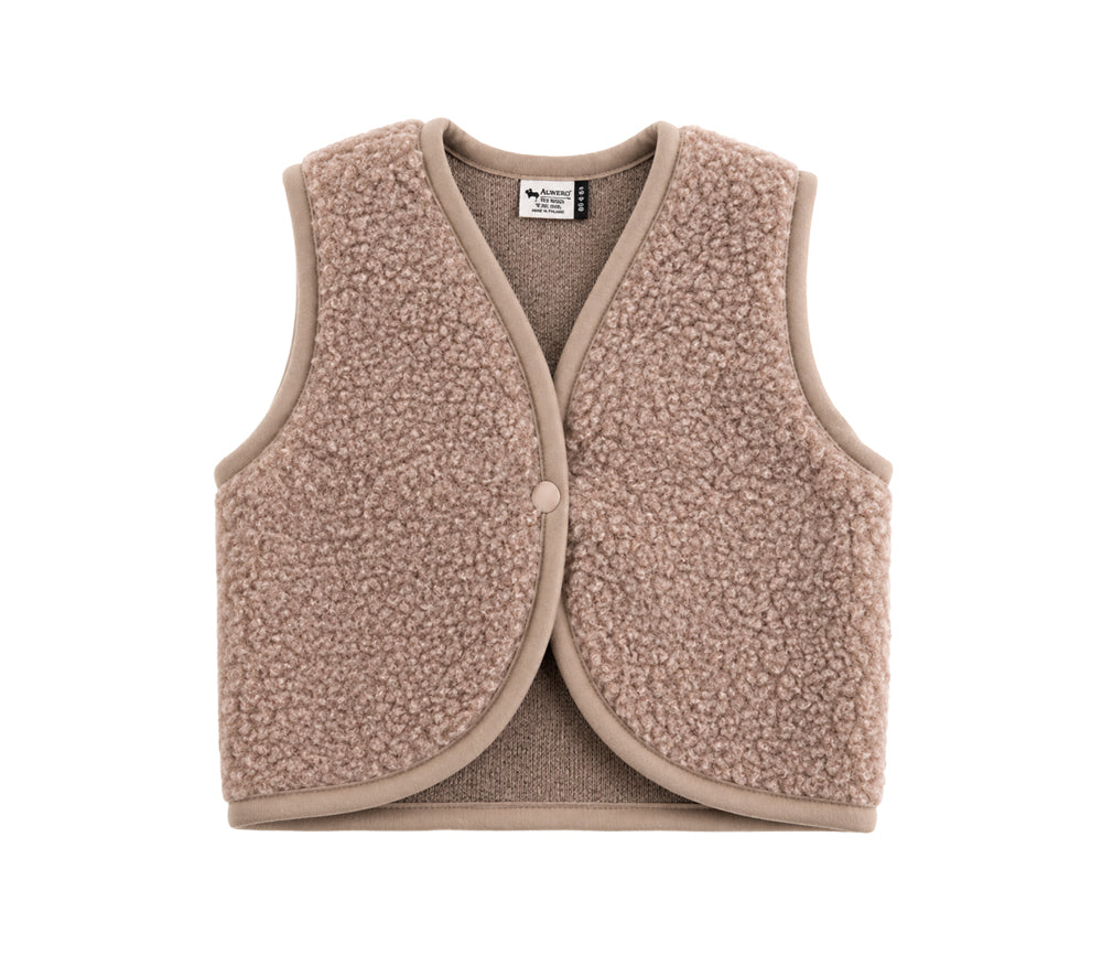 Alwero - Bodywarmer LULU, ultra light, Biowolle, TAN