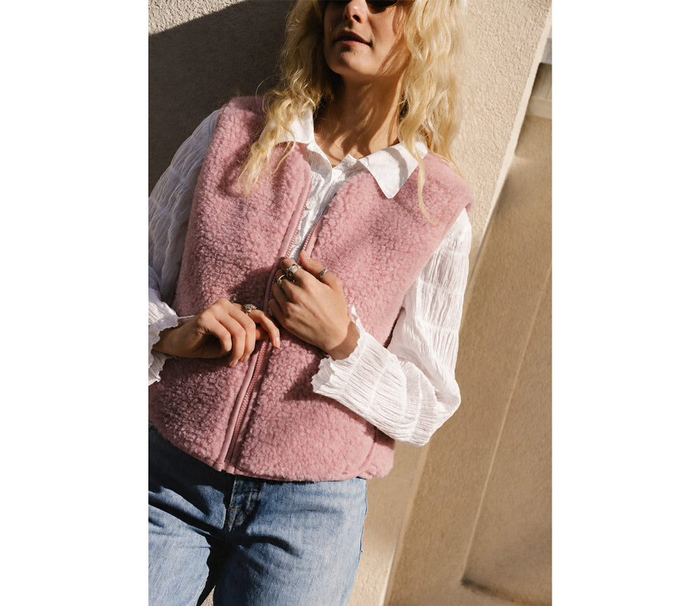 Alwero - Weste "MERIN" Adult, Venetian Pink, Merinowolle Ultra Light