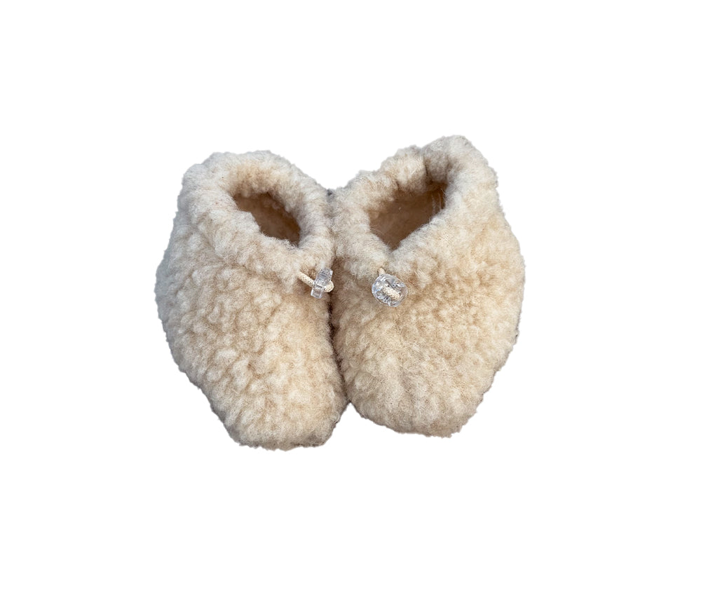 Alwero - Schühchen Baby, MIMI, Beige, Biowolle