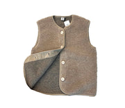 Alwero - Bodywarmer "PO" Adult, Biowolle, TAN, ultra light