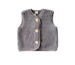 Alwero - Bodywarmer "PO" Junior, Biowolle, ANTHRAZIT, ultra light