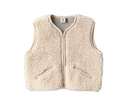 Alwero - Bodywarmer "POS" Junior, Sand Brown, ultra light, Biowolle