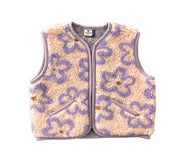 Alwero - Bodywarmer "POS" Junior, FLOWS APRICOT, Merinowolle, ultra light - LIMITED EDITION
