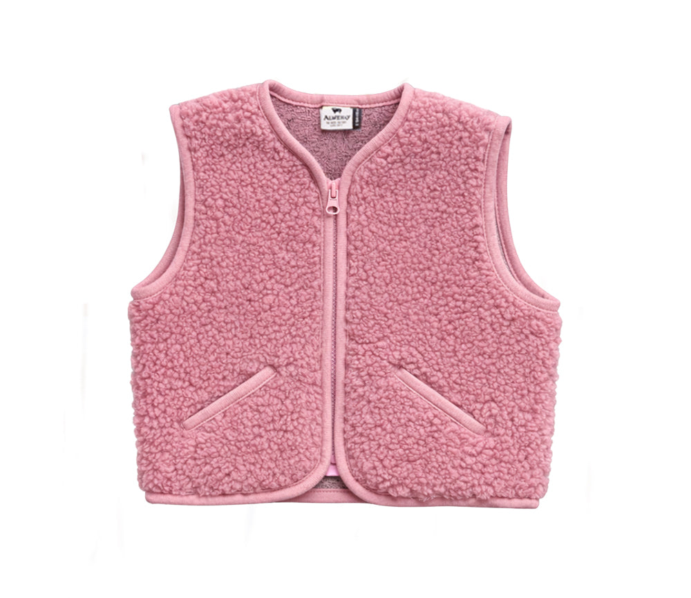 Alwero - Bodywarmer "POS" Junior, Venetian Pink, ultra light, Biowolle