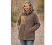 Alwero - Jacke "PATA" Adult mit Kapuze, MOUSE, Biowolle Ultra Light