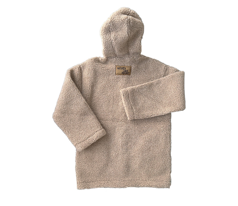 Alwero - Jacke "PATA" Adult mit Kapuze, TAN, Biowolle Ultra Light