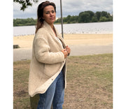 Alwero - Mantel PURO, Sand Brown, ultra light, Merinowolle