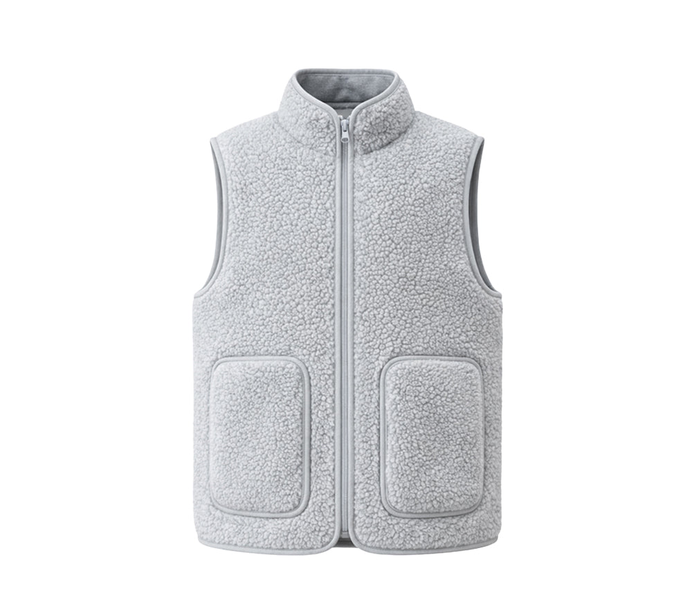 Alwero - Bodywarmer RUDI Adult, SILVER, Biowolle ultra light