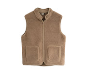 Alwero - Bodywarmer RUDI Adult, Tan, Biowolle ultra light