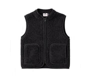 Alwero - Bodywarmer RUDI Junior, Dark Black, Biowolle ultra light