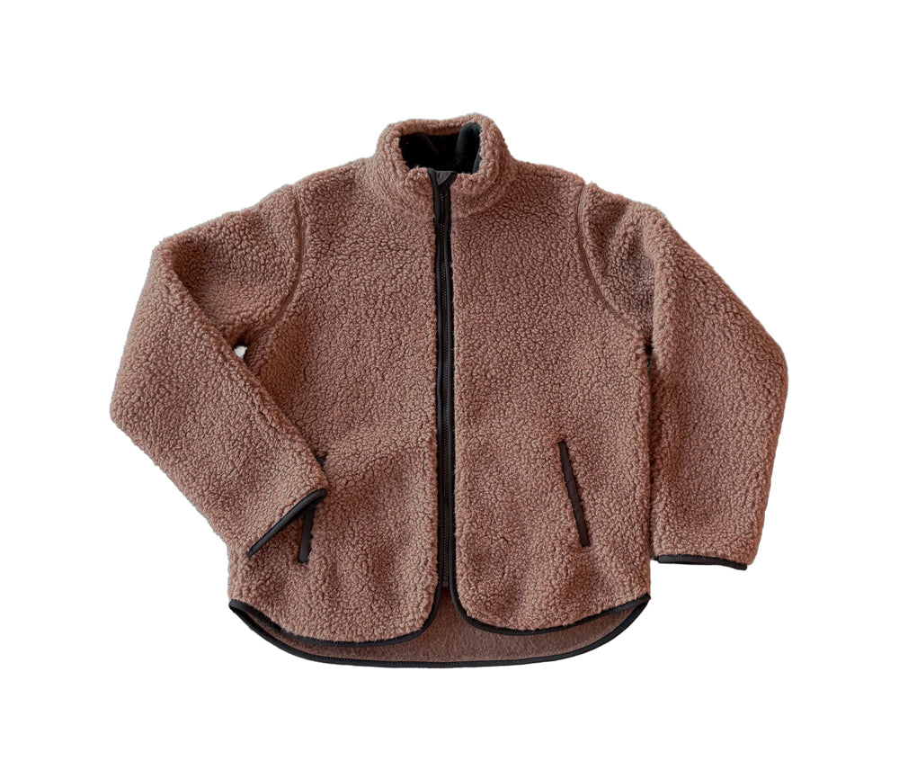 Alwero - Teddy Jacke Women, "Leo", Brown, Biowolle