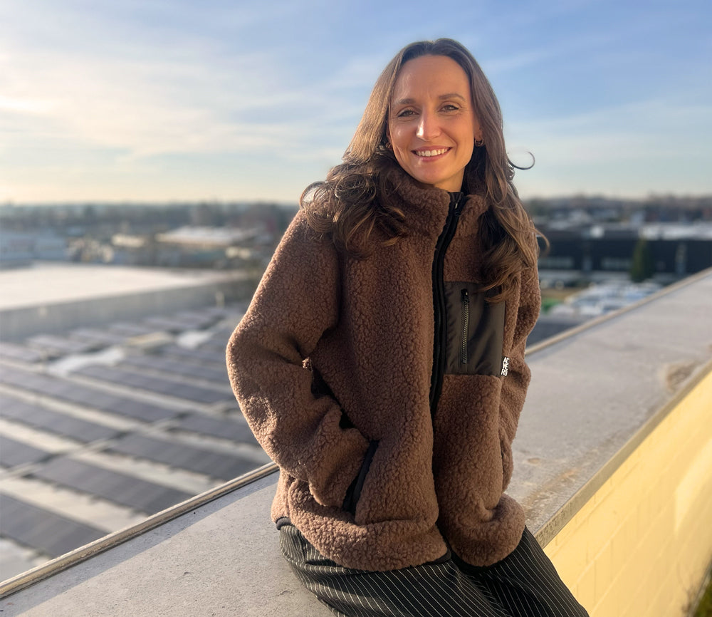 Alwero - Jacke SHERPA, CHOCOLATE MARTINI, Biowolle, ultra leicht