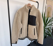 Alwero - Jacke SHERPA, SAND BROWN, MEN, Biowolle, ultra leicht