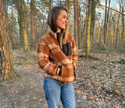Alwero - Jacke SHERPA, Scotch Apricot, Biowolle, ultra leicht, unisex