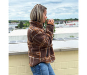 Alwero - Jacke SHERPA, SCOTCH COLD BROWN, Biowolle, ultra leicht