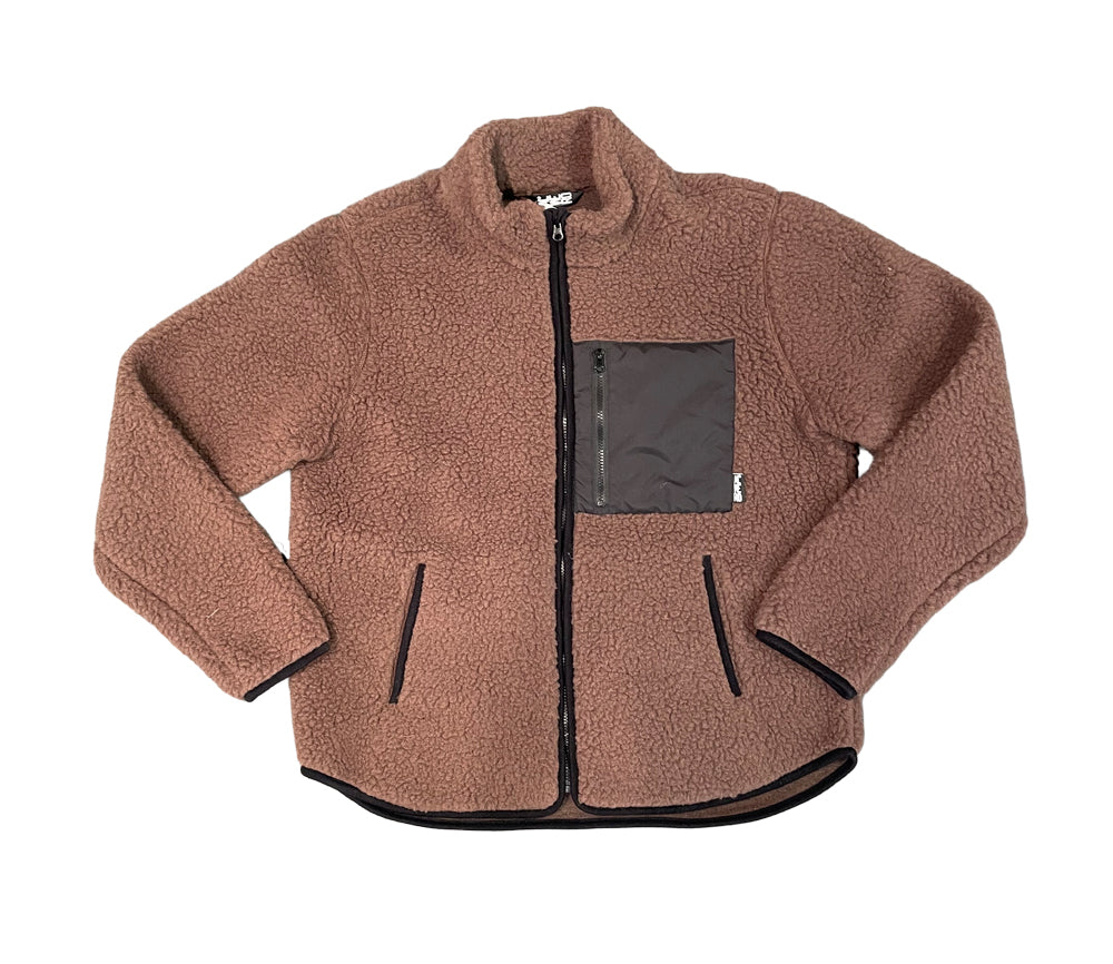 Alwero - Jacke SHERPA, CHOCOLATE MARTINI, MEN, Biowolle, ultra leicht