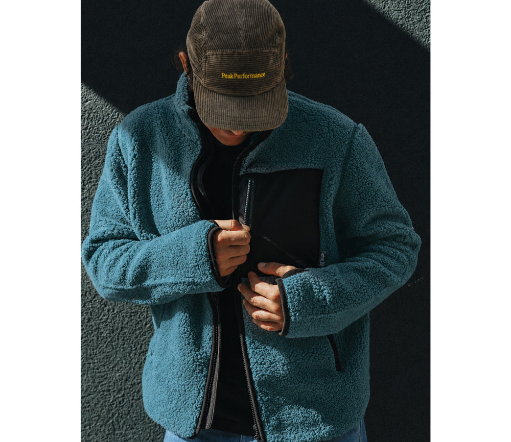 Alwero - Jacke SHERPA MEN, TRANS TEAL, Merinowolle, ultra leicht