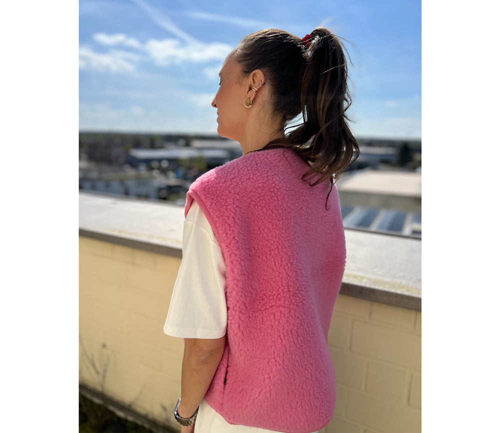 Alwero - Vest "POS" Adult, BUBBLE GUM, Merino wool, ultra light - LIMITED EDITION