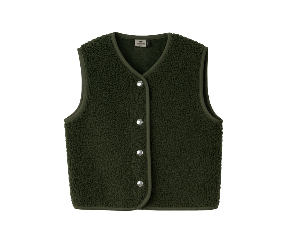 Alwero - Bodywarmer "TYB" ADULT, Biowolle, DARK GREEN, ultra light