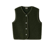 Alwero - Bodywarmer "TYB" ADULT, Biowolle, DARK GREEN, ultra light