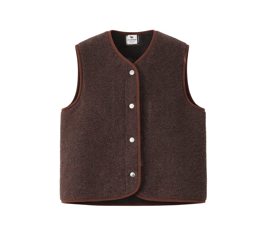 Alwero - Bodywarmer "TYB" ADULT, CHOCO MARTINI FELTED, ultra light