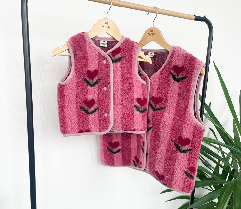 Alwero - Bodywarmer "TYB" Junior, CHERRY, Merinowolle, ultra light - LIMITED EDITION