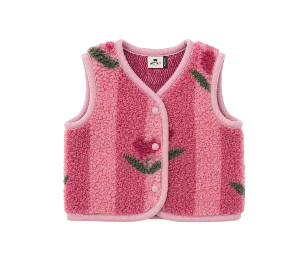 Alwero - Bodywarmer "TYB" BABY, CHERRY, Merinowolle, ultra light