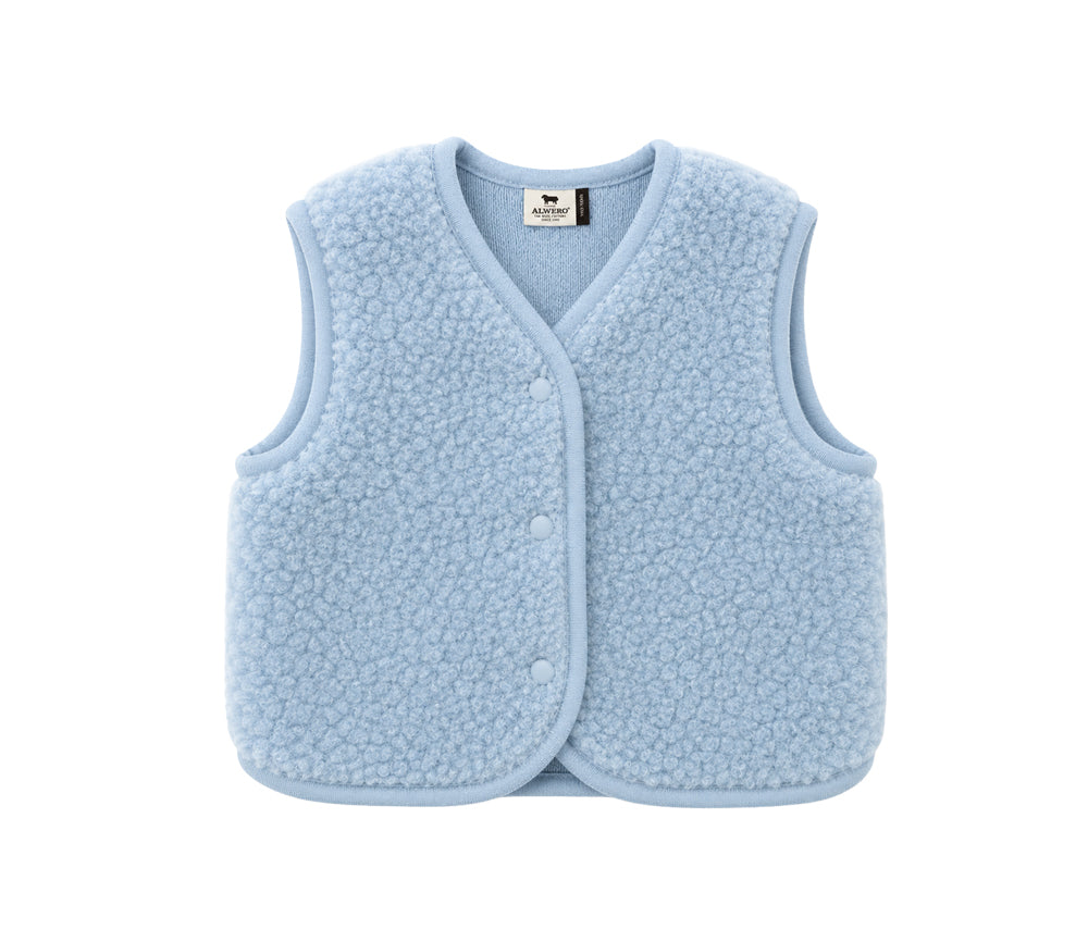 Alwero - Bodywarmer "TYB" BABY, ICY BLUE, Merinowolle, ultra light