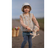 Alwero - Bodywarmer "TYB" Junior, Biowolle, BEIGE MULTI DOTS, ultra light