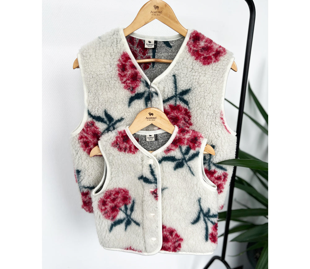 Alwero - Bodywarmer "TYB" Junior, PEONY, Merinowolle, ultra light - LIMITED EDITION