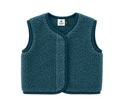 Alwero - Bodywarmer "TYB" Junior, TRANS TEAL, Merinowolle, ultra light