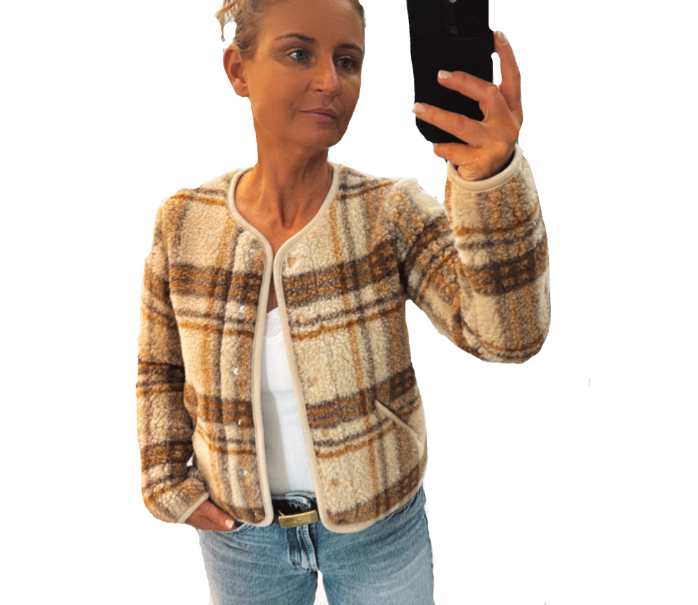 Alwero - Jacke "TYBS" Adult, SCOTCH BEIGE, Biowolle Ultra Light