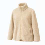 Alwero - Teddy Jacket Women, "Leo", beige, organic wool