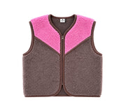 Alwero - Bodywarmer "TIDE" JUNIOR, Merinowolle, Choco Martini/Bubble Gum, ultra light