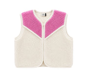 Alwero - Bodywarmer "TIDE" JUNIOR, Merinowolle, OFF WHITE/BUBBLE GUM, ultra light - LIMITED EDITION