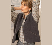 Alwero - Weste "POS" Adult, Biowolle, ANTHRACITE, ultra light