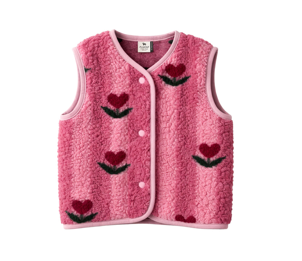 Alwero - Bodywarmer "TYB" Junior, CHERRY, Merinowolle, ultra light - LIMITED EDITION