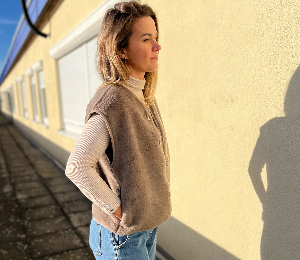 Alwero - LIMITED EDITION, Weste Women CLOUD, Biowolle, Mouse