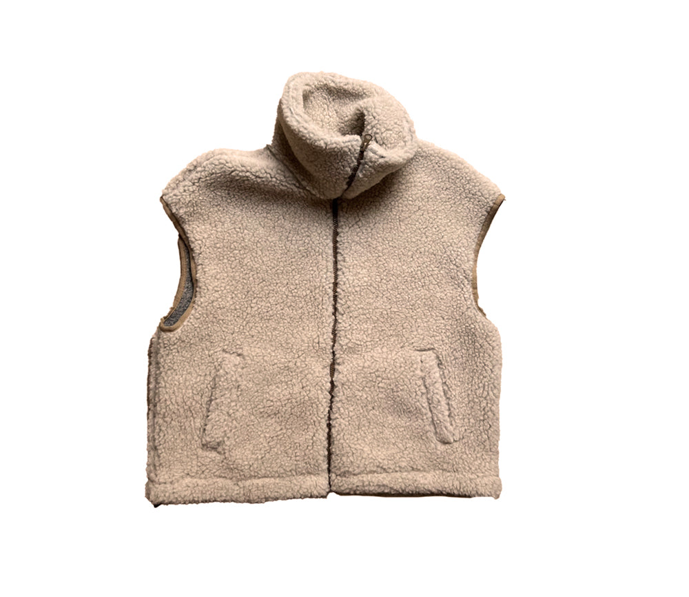 Alwero - Weste "ISLA" Sand Brown, Biowolle Ultra Light