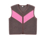 Alwero - Bodywarmer "TIDE" , Merinowolle, Choco Martini/Bubble Gum, ultra light mit Seitentaschen - LIMITED EDITION