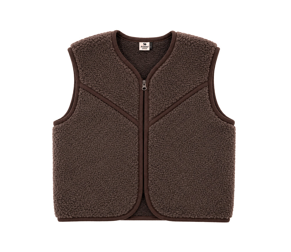 Alwero - Bodywarmer "TIDE" JUNIOR, Merinowolle, Choco Martini, ultra light - LIMITED EDITION