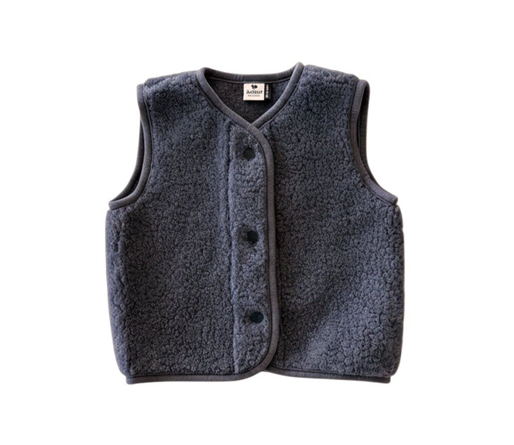 Alwero - Bodywarmer "TYB" Junior, Biowolle, Anthracite, ultra light