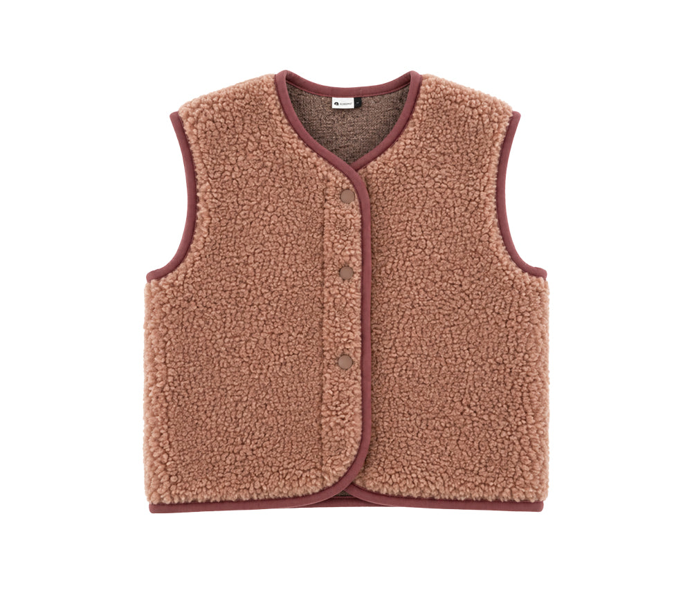 Alwero - Bodywarmer "TYB" Junior, Biowolle, RUGBY TAN, ultra light