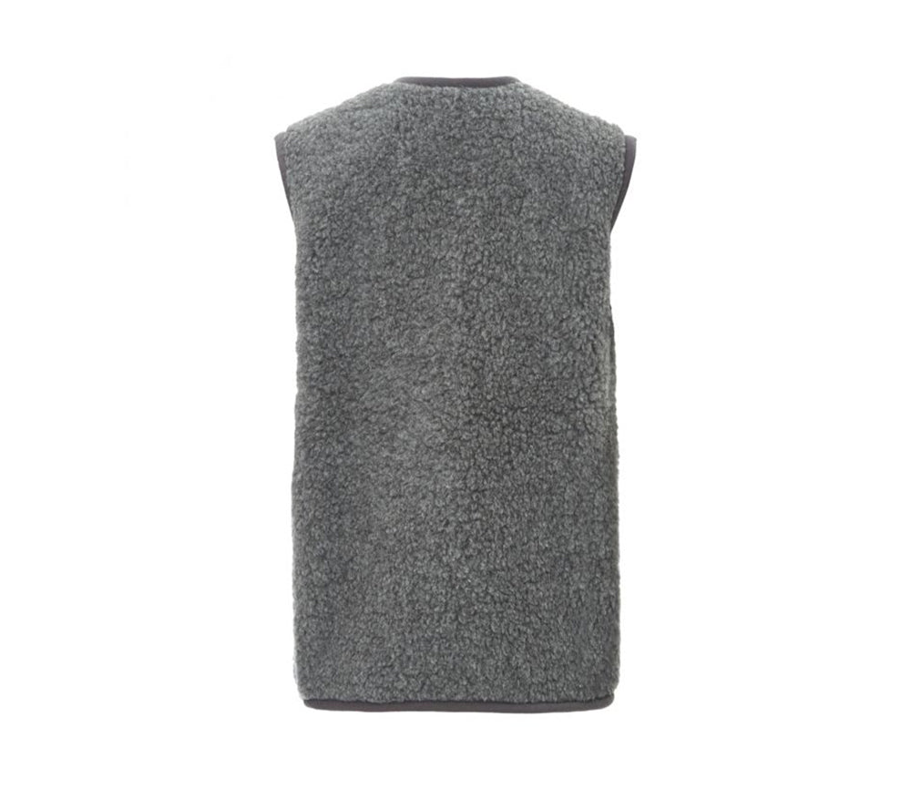 Alwero - Bodywarmer "Alpen" Adult, Biowolle, GRAPHITE, unisex