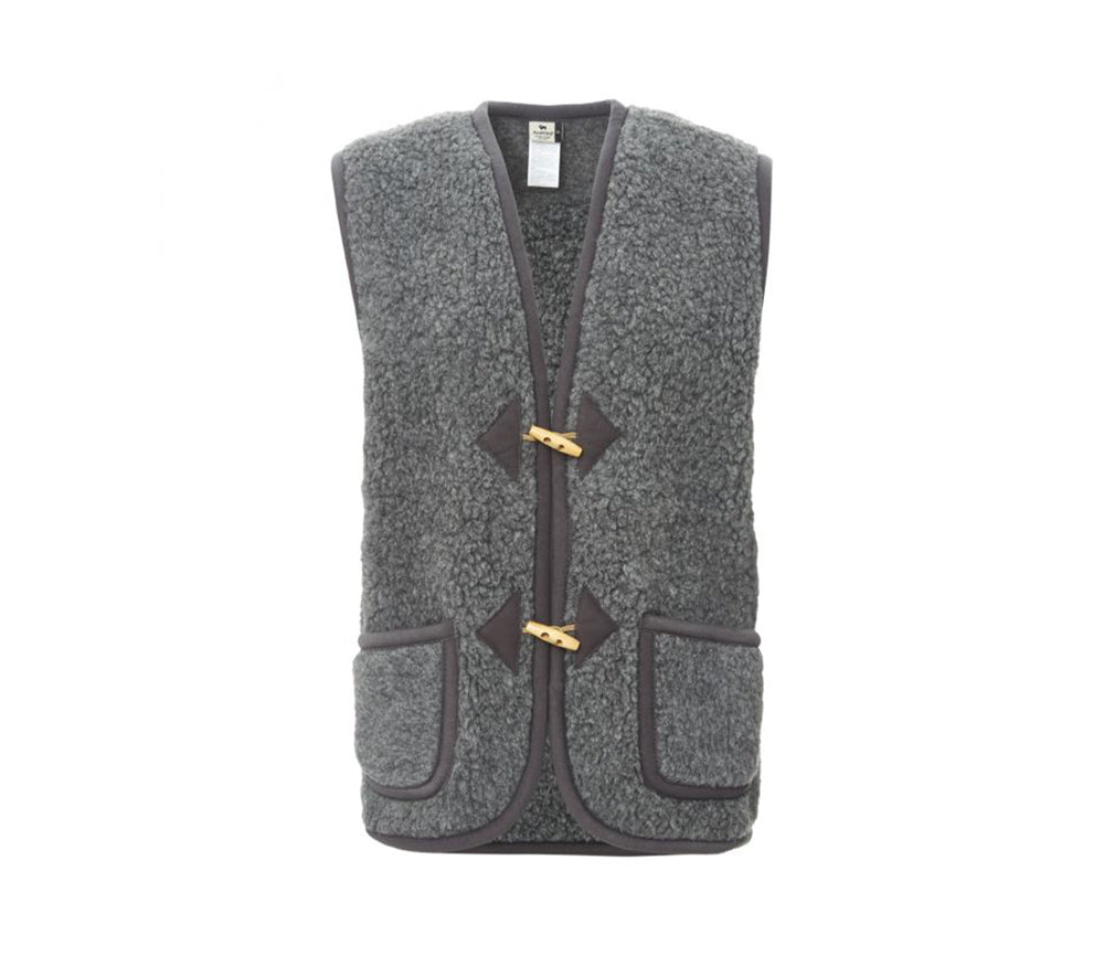 Alwero - Bodywarmer "Alpen" Adult, Biowolle, GRAPHITE, unisex