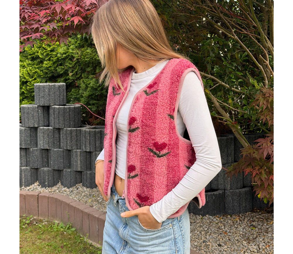 Alwero - Weste "ALF ZIP" Adult, CHERRY, Merinowolle