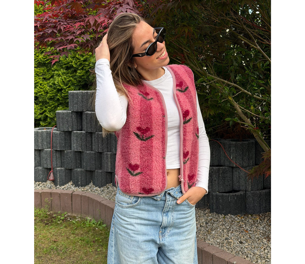Alwero - Weste "ALF ZIP" Adult, CHERRY, Merinowolle