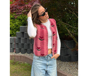 Alwero - Weste "ALF ZIP" Adult, CHERRY, Merinowolle